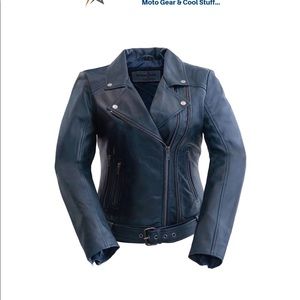 Banana Republic Navy Leather Jacket
